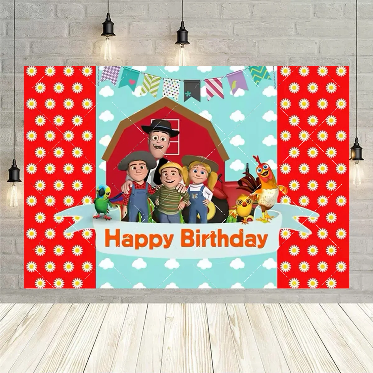 Green Grass Farm Party Decoration Backdrop for Kids' Birthday or Baby Shower
