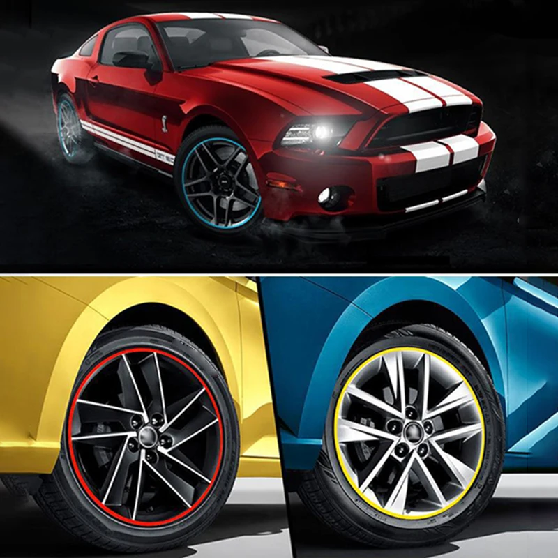 

8 м/рулон, цветные защитные ленты для колес автомобиля