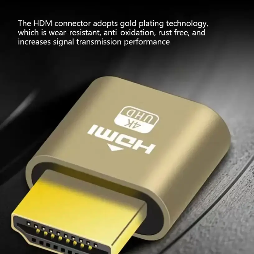 Dummy Plug Virtual Display Headless Ghost Display Emulator HDMI-compatible 4K DDC EDID Dummy Emulator Adapter image 3