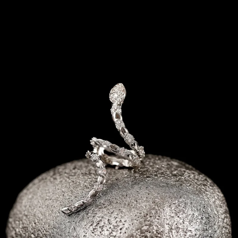 Ear Clip Earrings Clip Earrings Ear Clip Shiny Crystal Snake Earclimber Earrings 1pc for Women