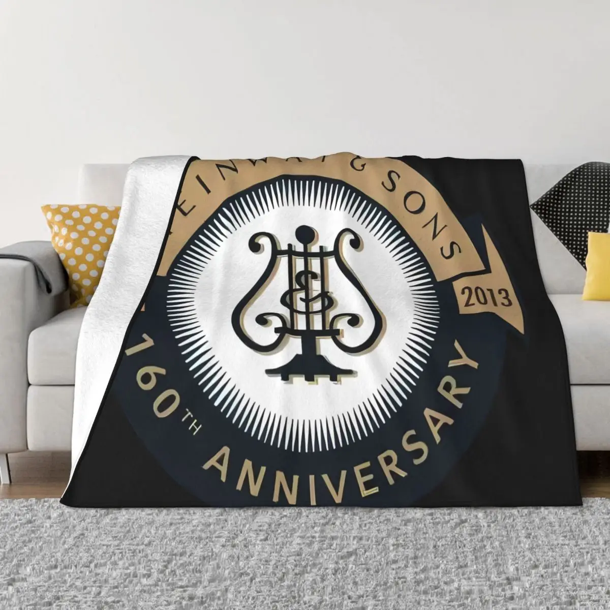 Coperta Steinway Sons Copriletto Sul Letto Coperta Vintage