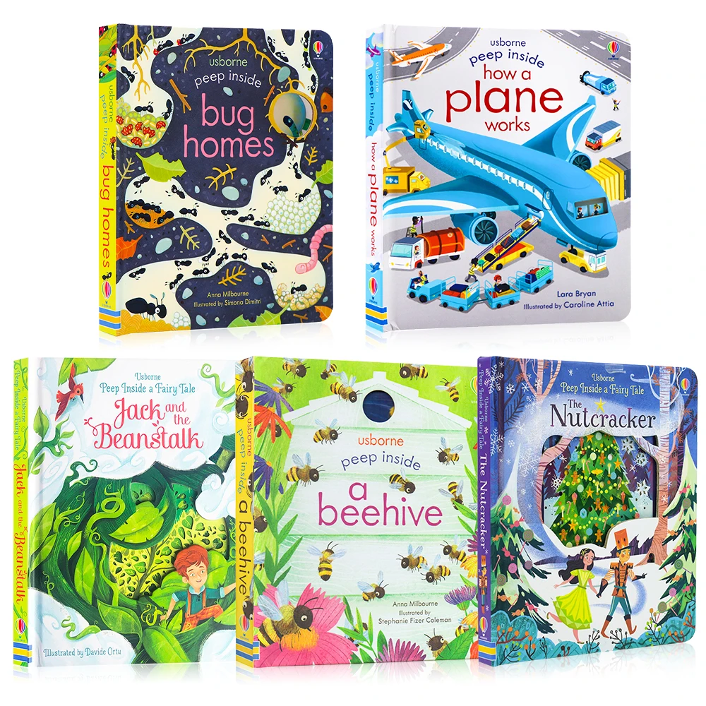 Peep Inside Usborne Book English Educational Picture Books for Kids Children Fairy Tale Learning Toys Montessori Materials Gifts 6