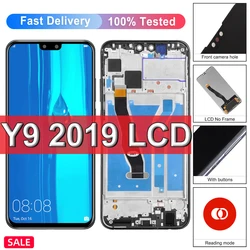 6.5 Original Pour Huawei Y9 2019 LCD Écran Tactile Pour Huawei Y9 2019 JKM-LX1, JKM-LX2, JKM-LX3 Réparation D'affichage, avec Cadre