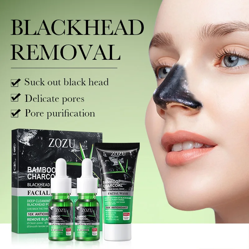 

Removes Blackheads Deep Cleans Pores Softens Cuticles Absorbs Excess Oil and Dirt Bamboo charcoal Extract Safe and Natural