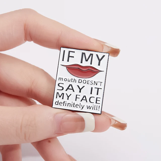 Text Quotes Enamel Pins Brooches Lapel Badges  3