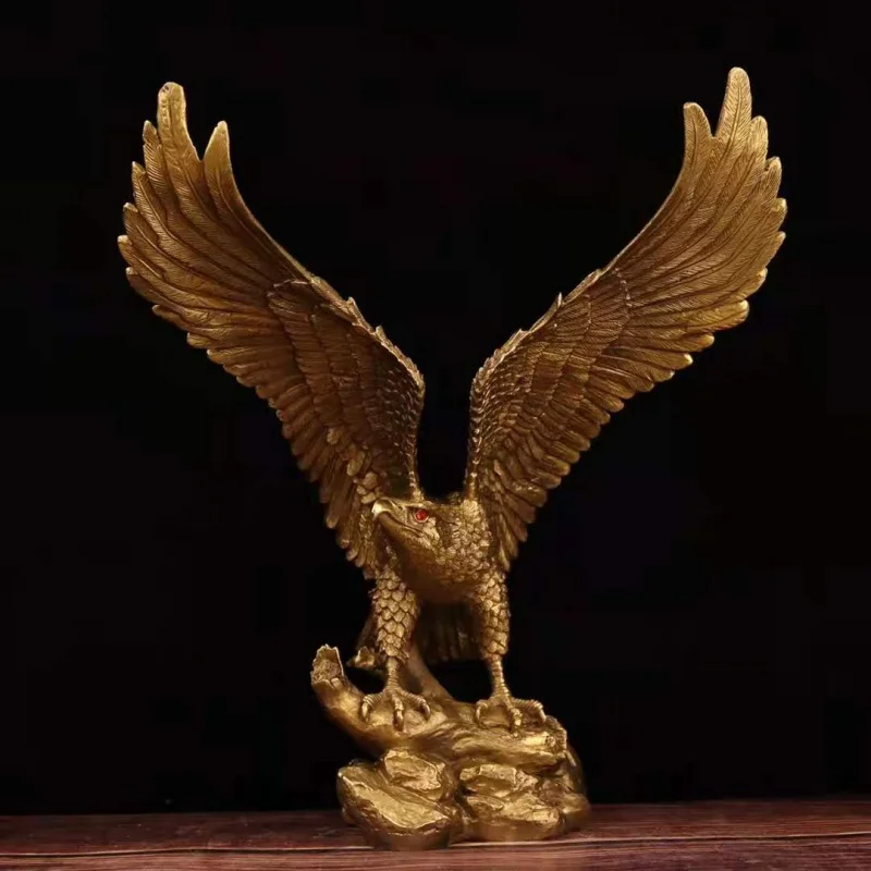 

Декор орла из чистой меди, большая выставочная картина, Летающий желтый Tengda Pengcheng Wanli Eagle Wings, большая компания Openi