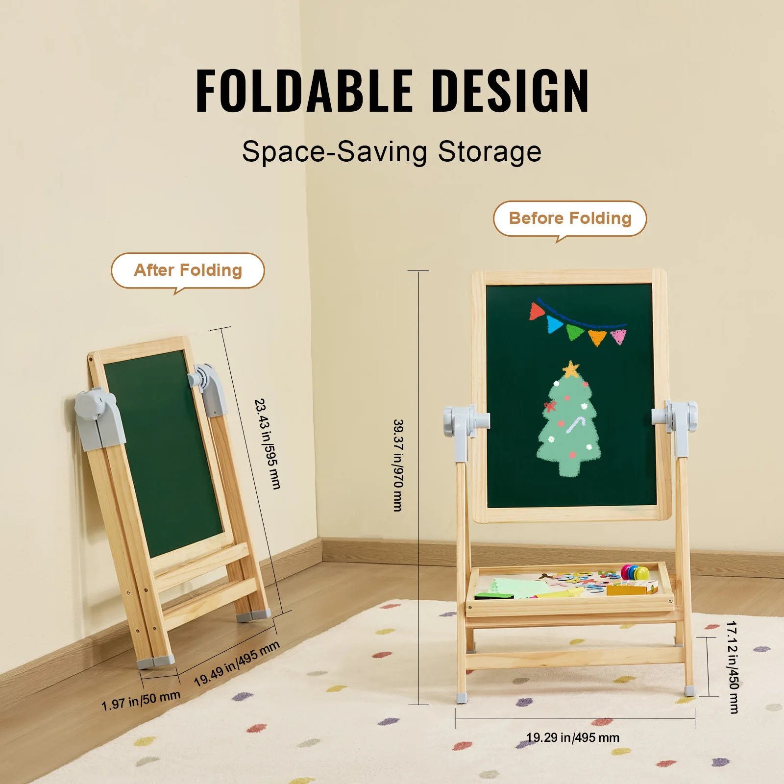 Kids Magnetic Drawing Easel 6