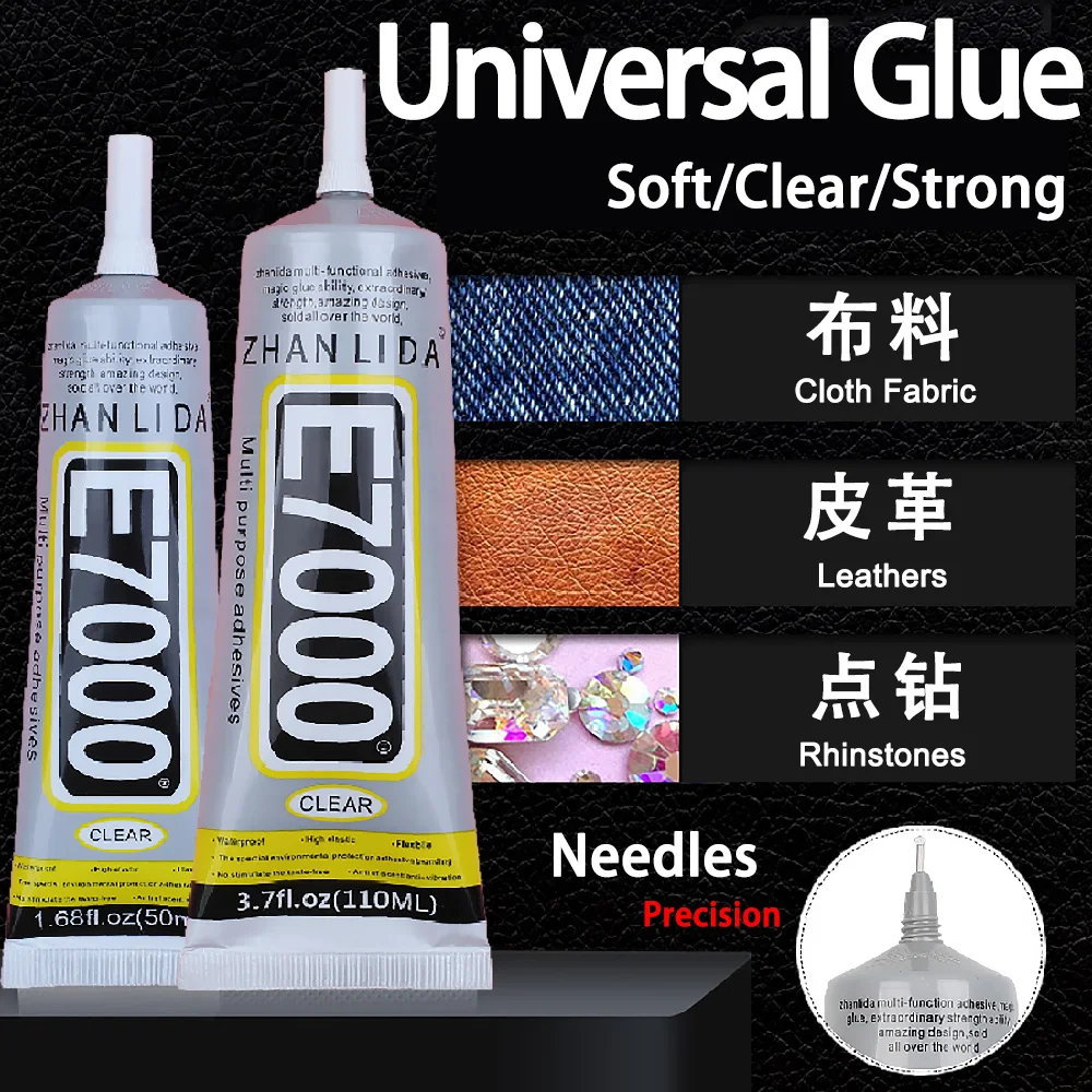 Transparent E7000 Glue Phone Repair Rhinestones Jewelry Making Fabric Textile Cloth PU Leather Pearl Bead Crystal Stone Adhesive 5