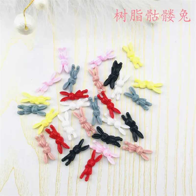 

50pcs Japanese Cartoon Nail Art Charms Cute Rabbit 8 Colors Optional Nail Ornaments Rhinestone Exquisite Accessories