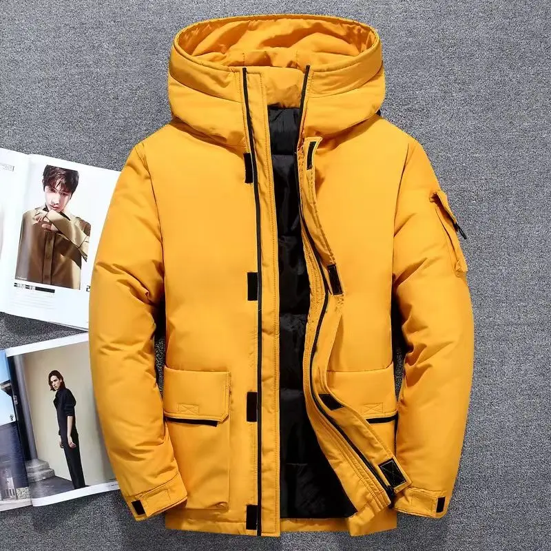 

Thick Warm Winter Parka Men Fleece New Mens Winter Outdoor Coat Cargo Jackets Mens Overcoat Velvet Streetwear 2023 A21