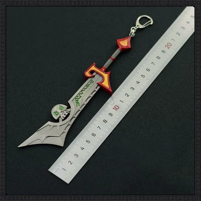 World of Warcraft Weapon Ashbringer Morgraine 18cm Diamond Inlay Metal Anime Game Katana Samurai Sword Crafts Gift Toys Weapon 5