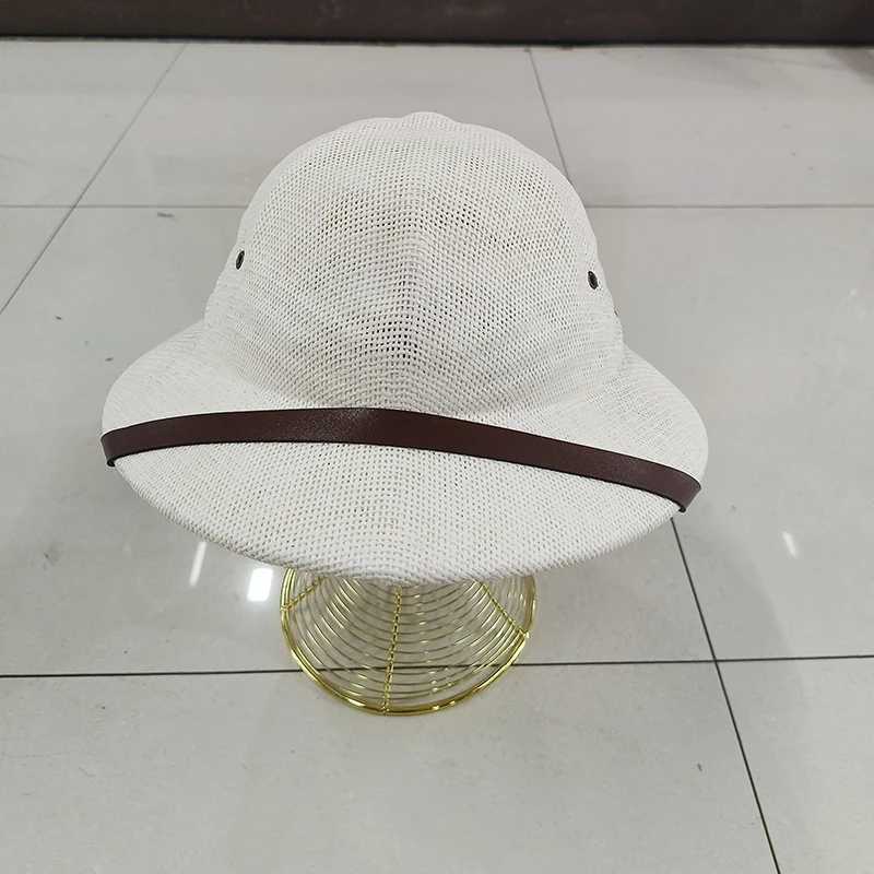 S2cb46e8185c246fdbd36ad7a93b993cb3 New Straw Helmet Pith Fedora Hats for Babies, Kids, Women, Men Vietnam War Army Sun Hat Dad Boater Bucket Hats Safari Jungle Miners Cap Mallzona