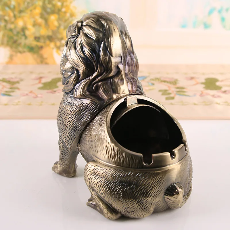 3D Lion Ashtray Creative Anti Fly Ash Household Large Capacity Animal Ashtray Home Decoration
