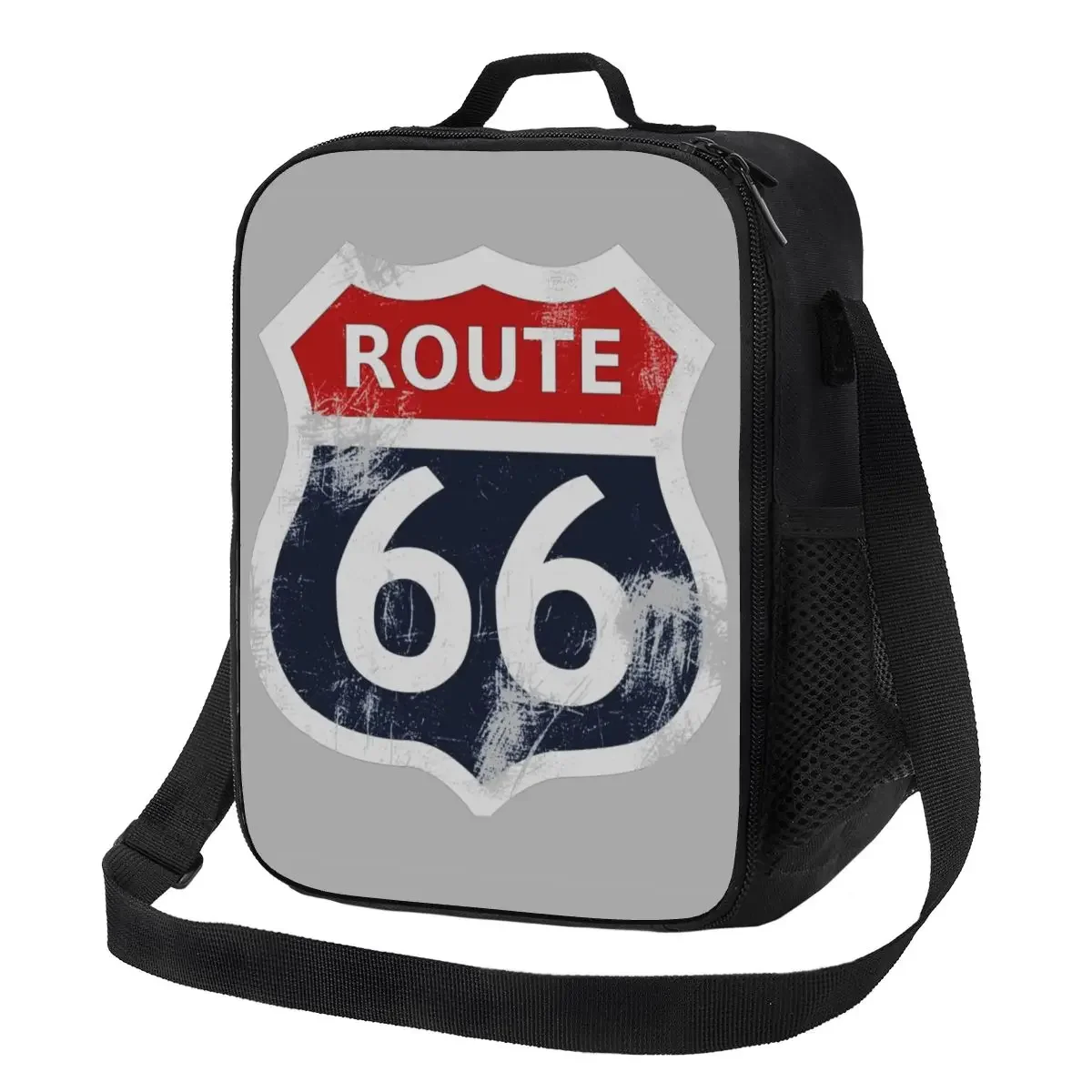 

Route 66 California Sign USA Insulated Lunch Tote Bag for Women Resuable Cooler Thermal Food Lunch Box Work School Travel
