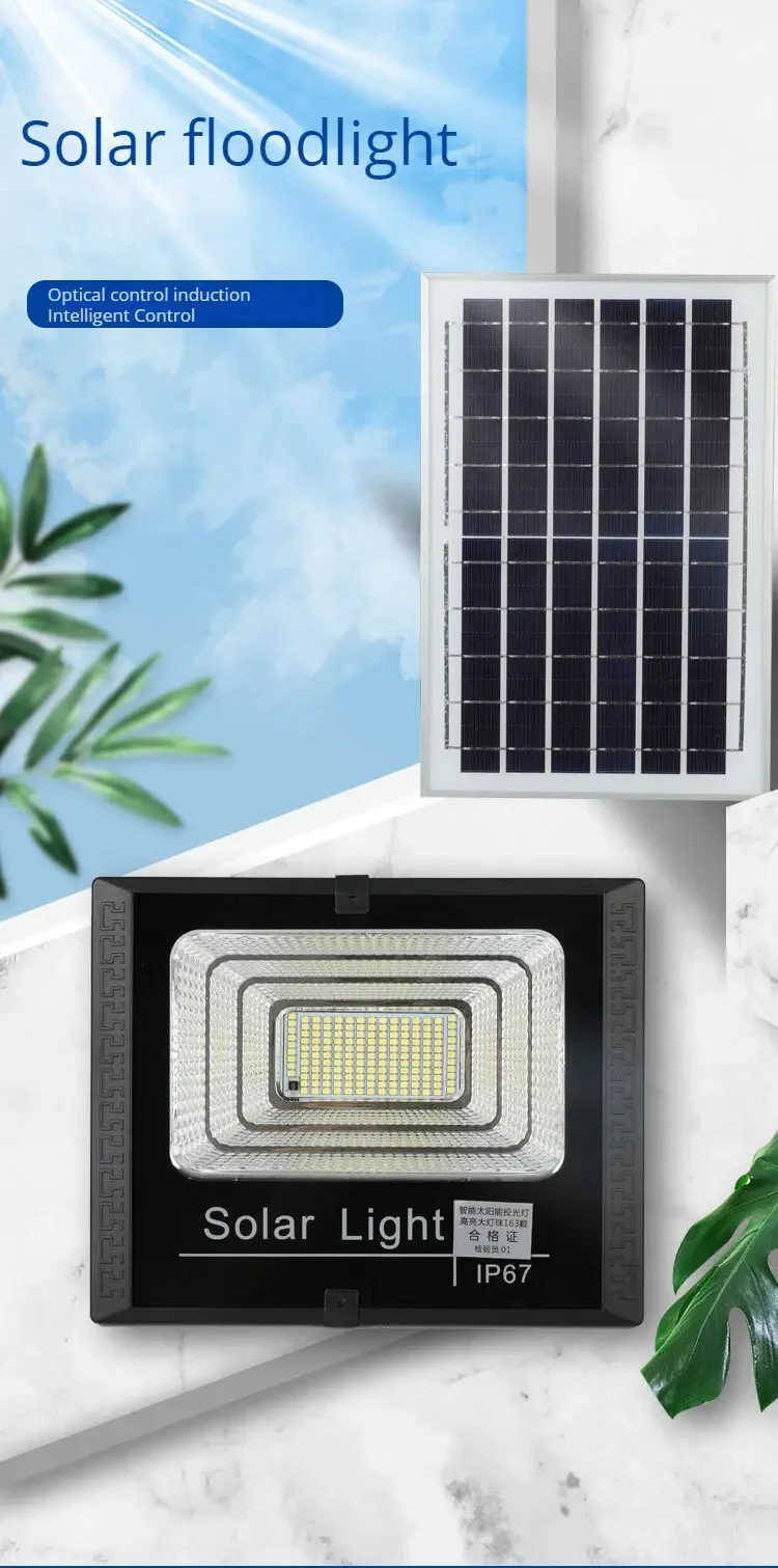 Description Picture 2 of item20W-400W solar lamp home outdoor courtyard lamp floodlight led high-power spot lamp IP67 Villa street lighting adjustable angle