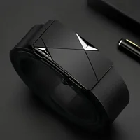 Стильный мужской ремень из искусственной кожи — модные ремни для повседневной жизни, отдыха, вечеринок, фестивалей, работы и бизнеса с автоматической пряжкой — изображение 4