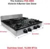 Portable Porcelain Cover and Four 16,000 BTU Burners, Stainless Steel Stove for Propane Gas 3