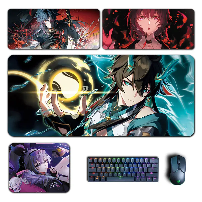 honkai: star rail himeko Anime HD Desk Mouse Pad Mat Large Keyboard Mat  40X70cm