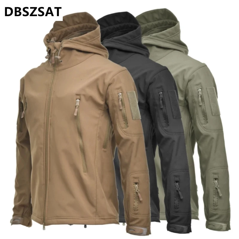 

Plus Size Military Tactical Jacket Men Shark Soft Shell Waterproof Windbreaker Spring Autumn Casual Multi-pocket Pilot Jackets