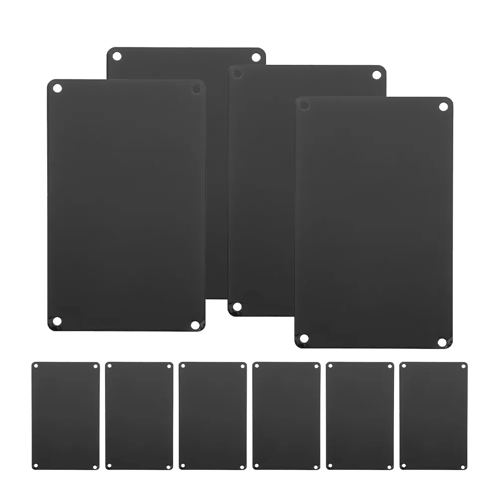 10Pcs 빈 알루미늄 사인 플레이트 DIY 조각 금속 이름표 사무실 문 홈 가든 파티 소박한 장식 공예 인쇄