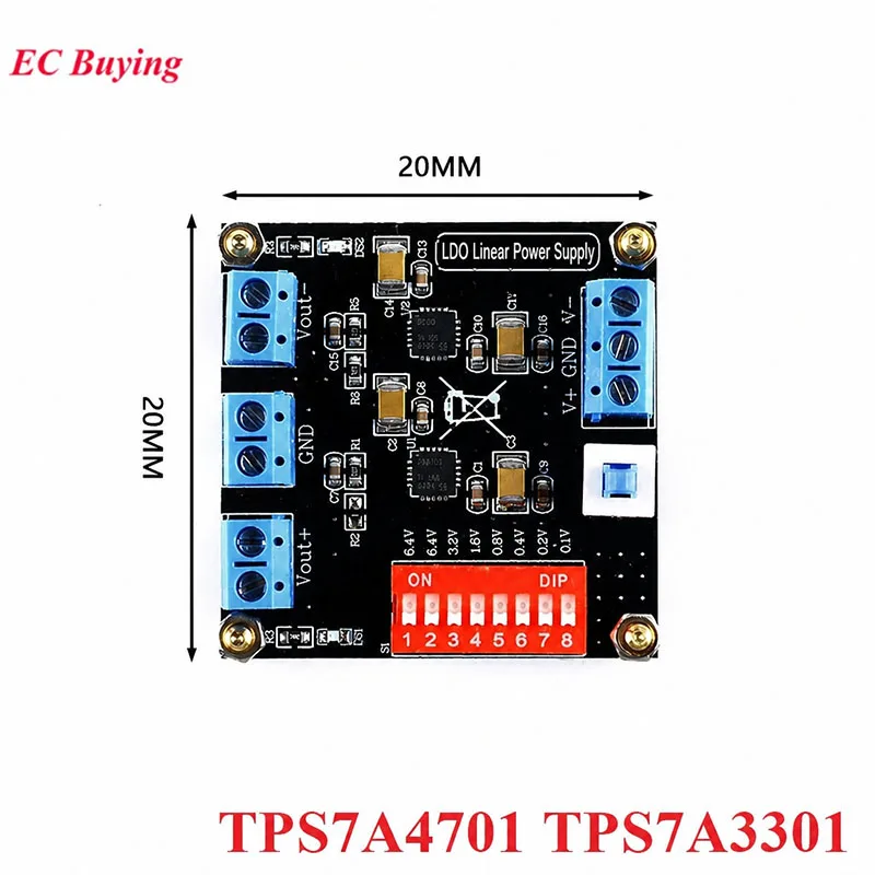TPS7A4701 TPS7A3301 Ultra Low Ripple Positives und negatives einstellbares UV-Welligkeitsliner-Stromversorgungsmodul