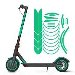 Electric Scooter Reflective Fluorescent Warning Strip Set (Green)