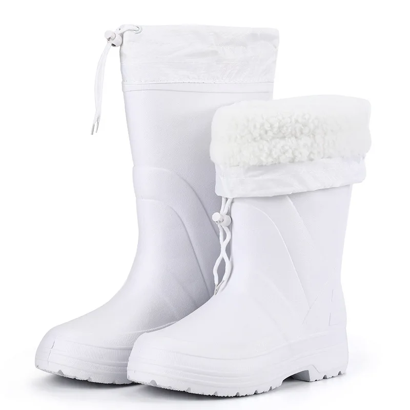 Aggiungi Velvet Keeping High Canopies Per Uomo Eva Stivali Da Pioggia In Cotone Antiscivolo Per Uomo E Scarpe Impermeabili Per Donna
