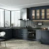 The whole cabinet custom kitchen whole house decoration quartz stone tabletop kitchen cabinet custom-made open European luxury 4