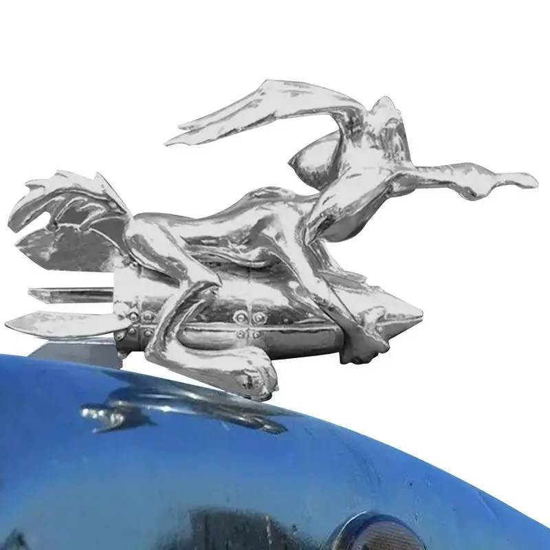 Car Hood Ornament Cartoon Coyote Rocket Gunner Auto Hood Decoration Resin Decoration Accessories For Most Types Cars car hood stickers