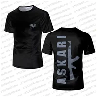 ASKARI Boxing Fighting Competition Design 3D Men Women Fitness Short Sleeve T-Shirt Breathable Sports Children Training T-Shirts 2