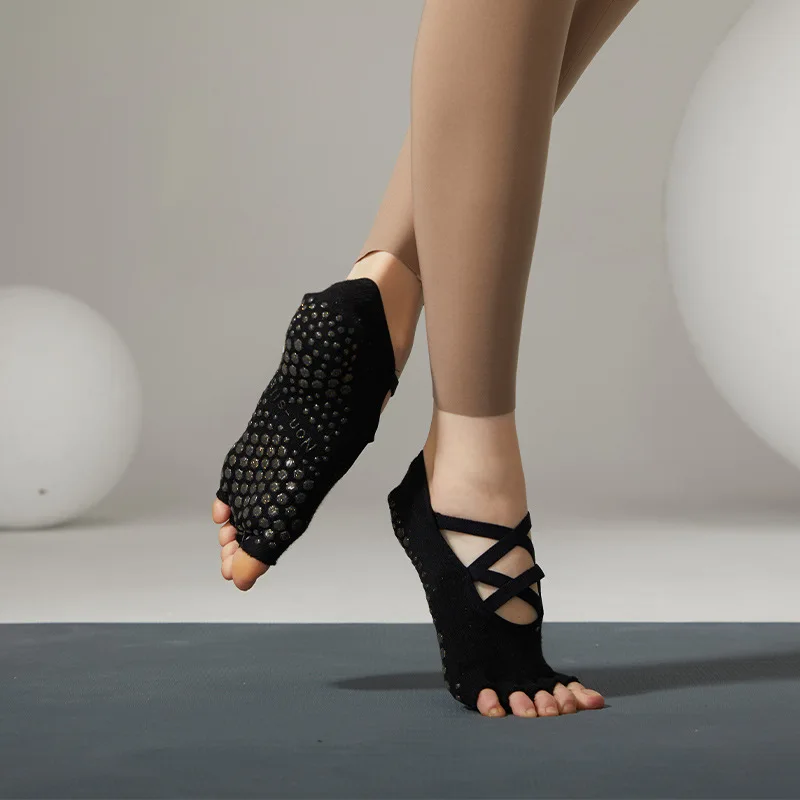 Yoga Socks Five-toe Backless Cotton Non-slip