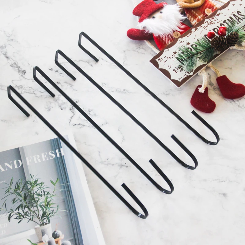 12/15 Inch Wreath Hanger Hooks Over Door Metal for Christmas Easter Wreath Front Hanger Xmas Party Supplies