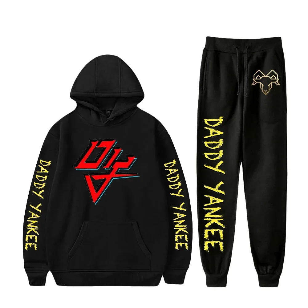 Daddy Yankee Duas Pecuas Senhoras/Moletom Masculino + Calcuino As Rosa Unisex Harajuku Terno 2024