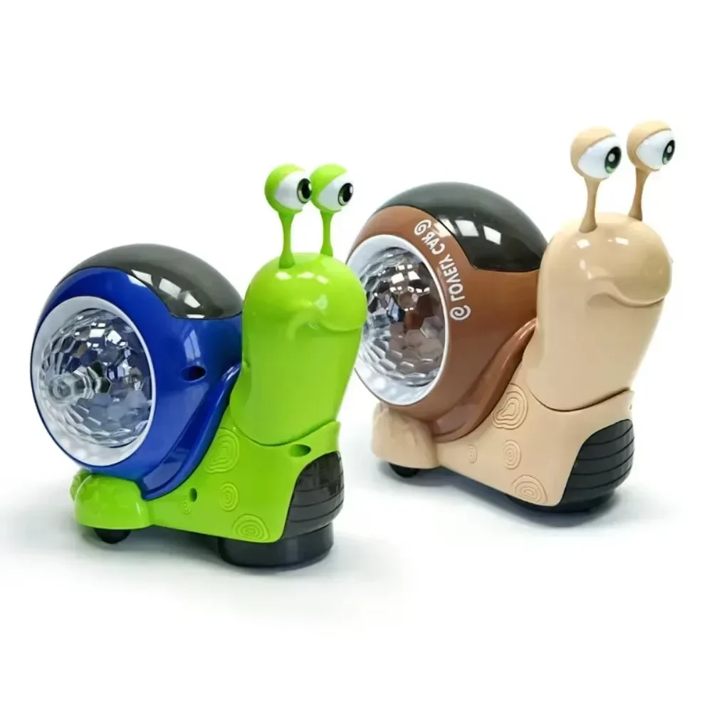 Disco Snail Toy,Crawling Snail Light Up Toy Musical Crawling Toys with Avoid Obstacles Function Interactive Baby Sensory Toys 6