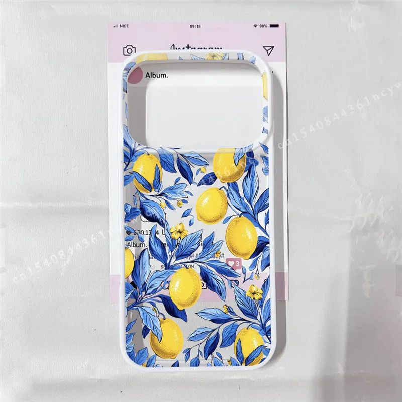 Summer Fruit Lemon Flower Clear Phone Case - Transparent Acrylic Cover Shell
