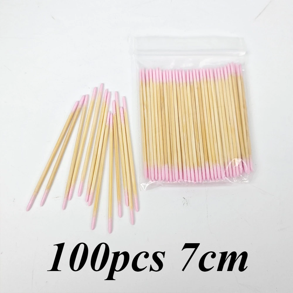 Disposable Wooden Micro Bud Swabs - Lint-Free Eyelash Extension & Glue Removal Tool Kit