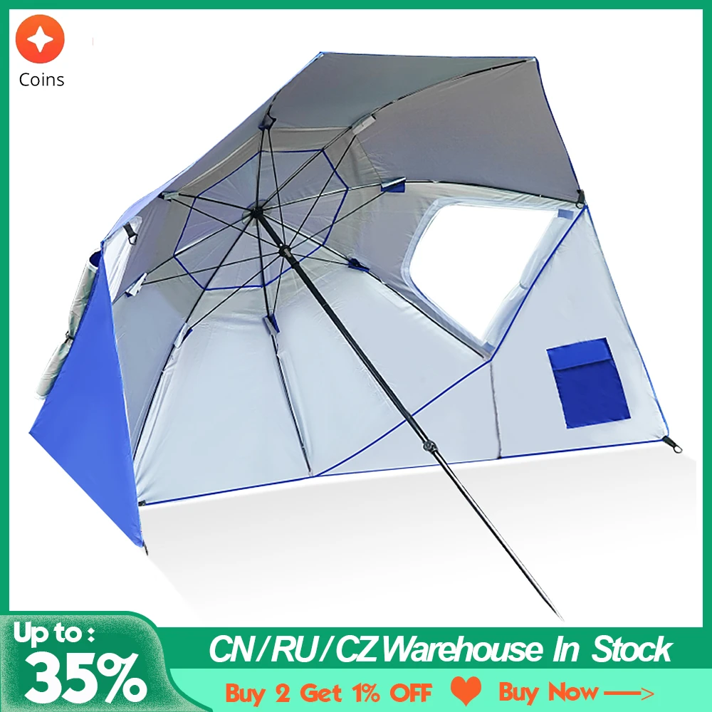 Toldo de sol y lluvia para pesca, sombrilla plegable para lluvia, para Camping, playa, tienda al aire libre|Refugio para el sol| - AliExpress