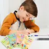 4 Books/set Magic Copybook German Reusable Writing French Practice Book Spanish Handwiriting Workbook Calligraphic English 2