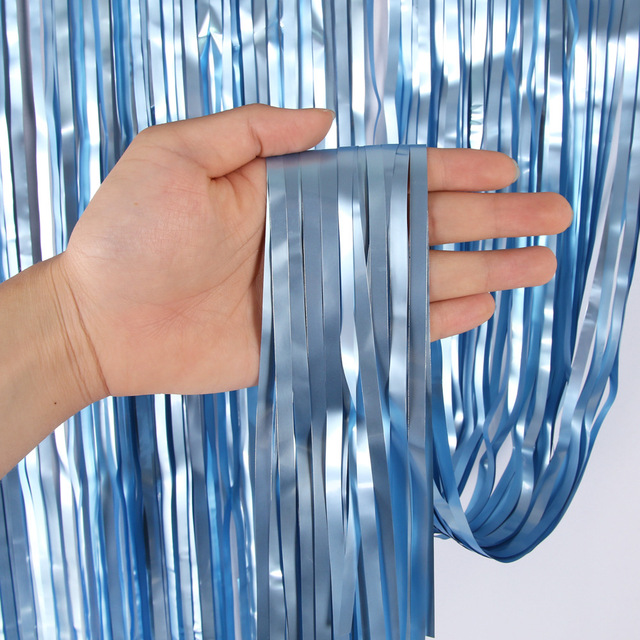 Party Backdrop Curtains Glitter Gold Tinsel Fringe Foil Curtain Birthday Wedding Decoration Adult Anniversary Decor