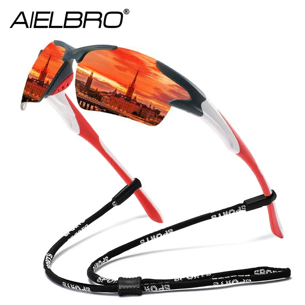 

Мужские солнцезащитные очки AIELBRO, комплекты велосипедных солнцезащитных очков, спортивные очки, мужские велосипедные очки