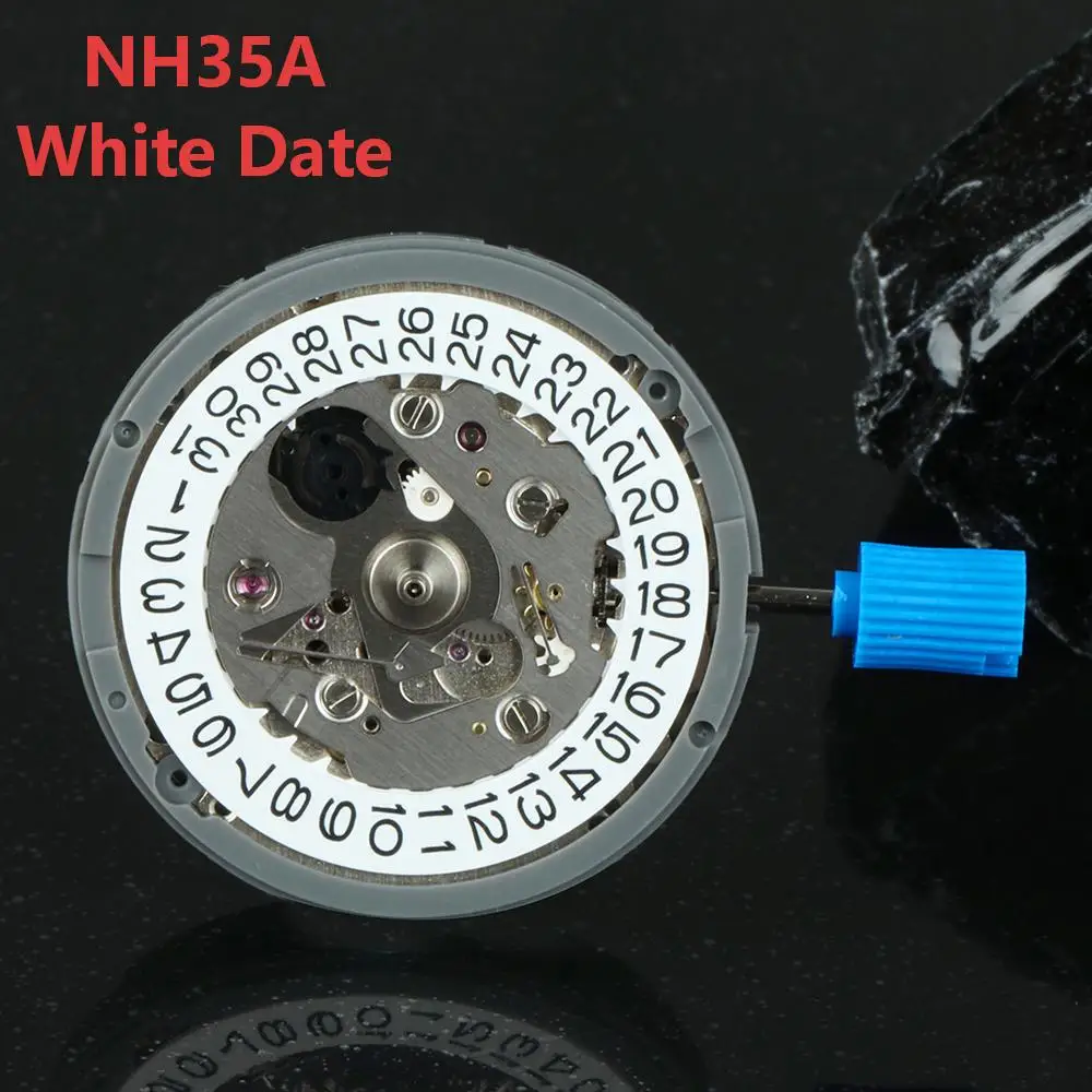 อะไหล่นาฬิกา SEIKO NH35 กลไกอัตโนมัติ 24 Jewels พร้อมวันที่ สีขาว