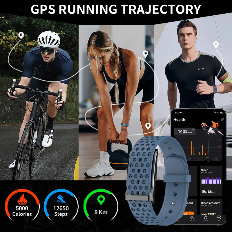 LIGE No Screen Smart Bracelet Heart Rate Blood Pressure Sleep Monitor Pedometer Sports Fitness Tracker Men Women Smartwatch 2025 3