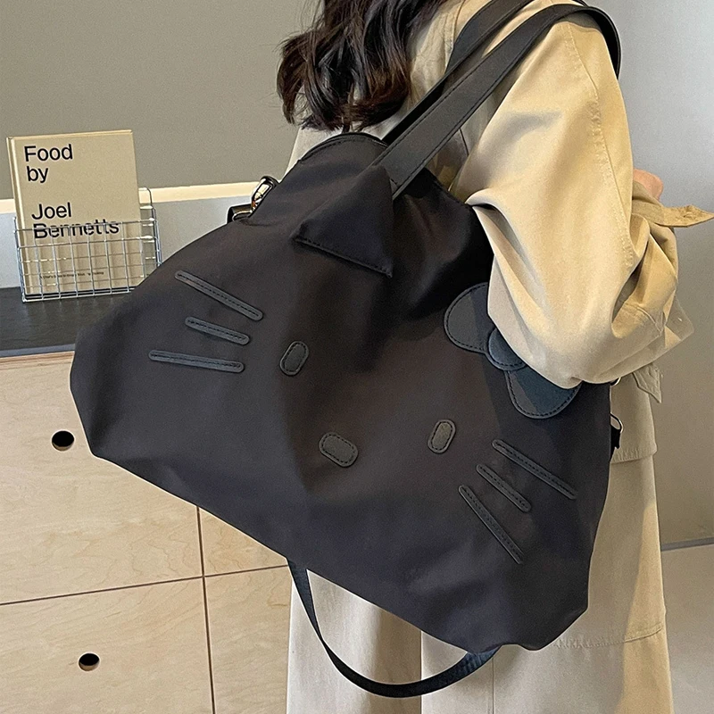 

High Capacity Short Distance Hellokittys Travel Bag Sanrios On Business Trip Luggage Tote Shoulder Bags Tie Rod Can Be Set