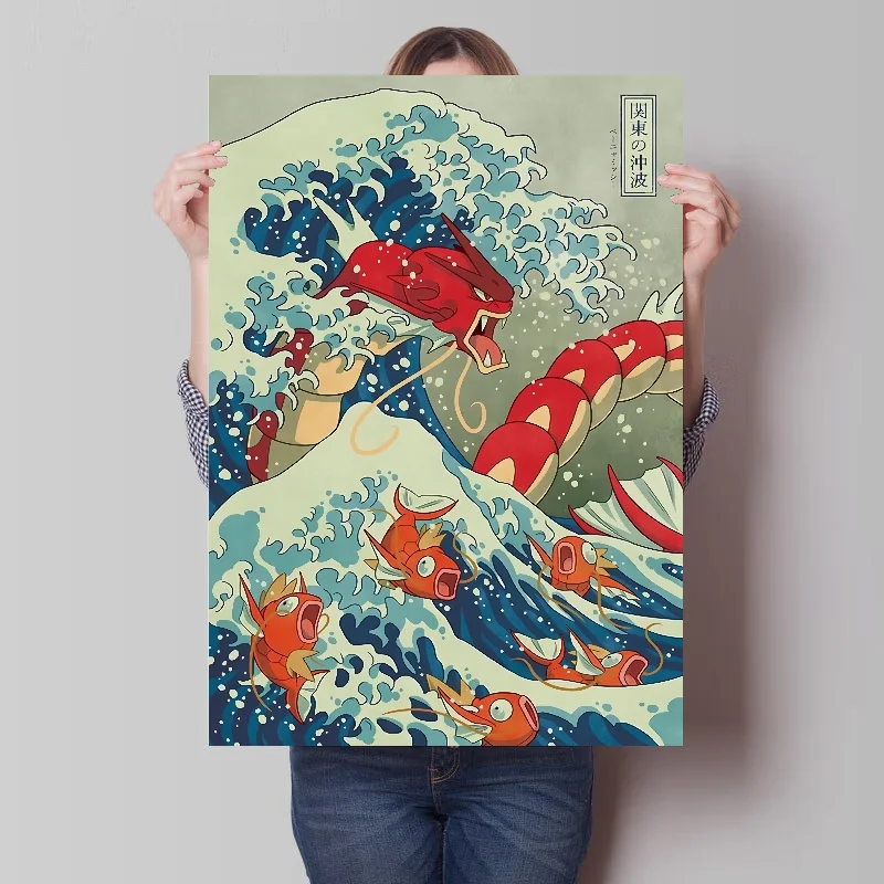 子供のためのポケモン漫画キャンバスポスター、アニメアクション