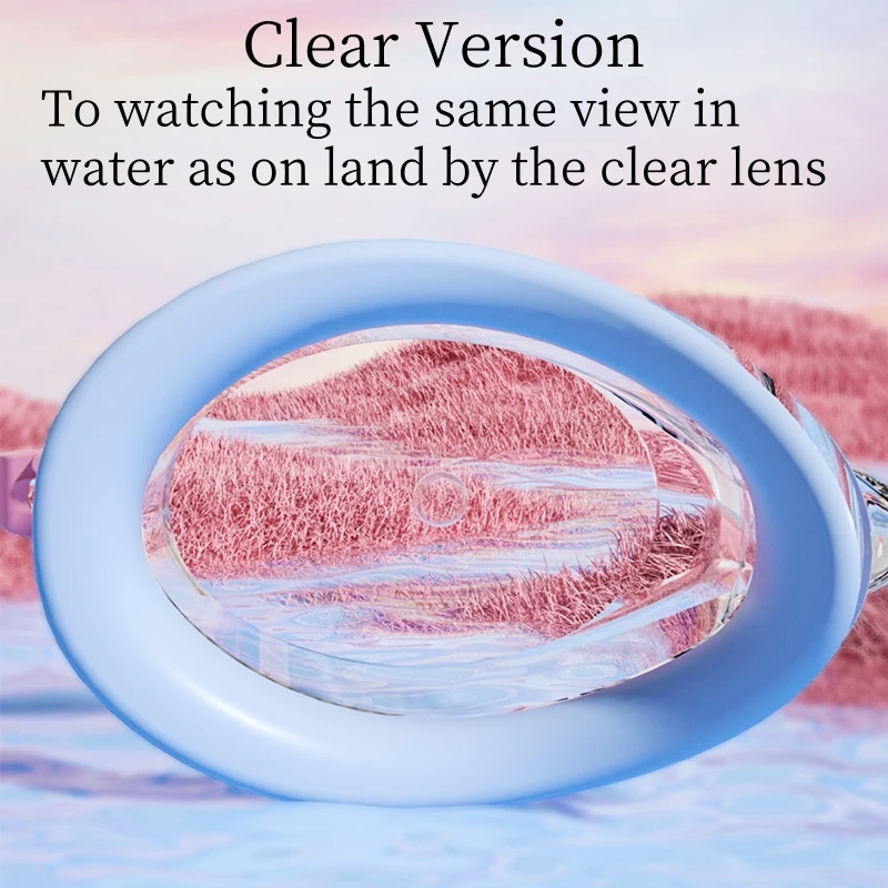 Unisex Professional Swimming Goggles for Adults Anti-fog Waterproof HD View Swim Goggles Colorful and Clear Lens to Choose 3