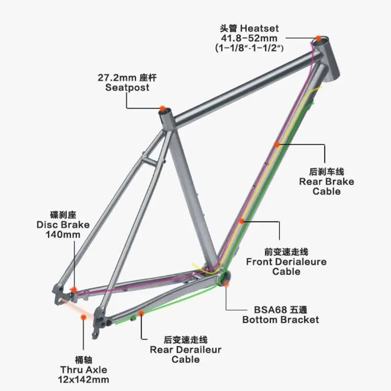 Frame Spacing Road Bike Hub Size Gr9 Titanium Road Bike Frame