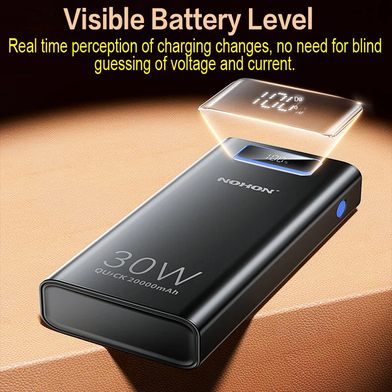 30W Power Bank 20000mAh Fast Charging For iPhone 15 14 iPad Samsung Xiaomi 13 Huawei PowerBank Portable Battery Charger PD power bank