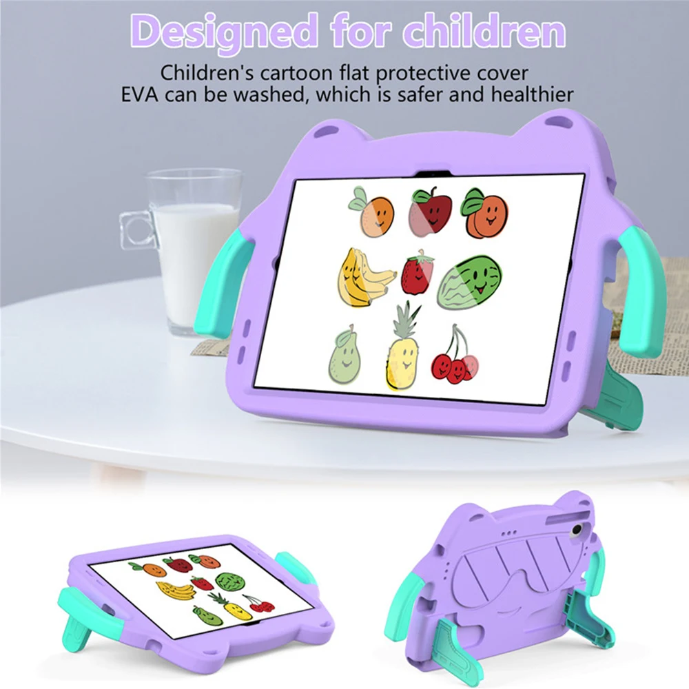 Children's Cartoon Tablet Cover with Dual-Angle Stand