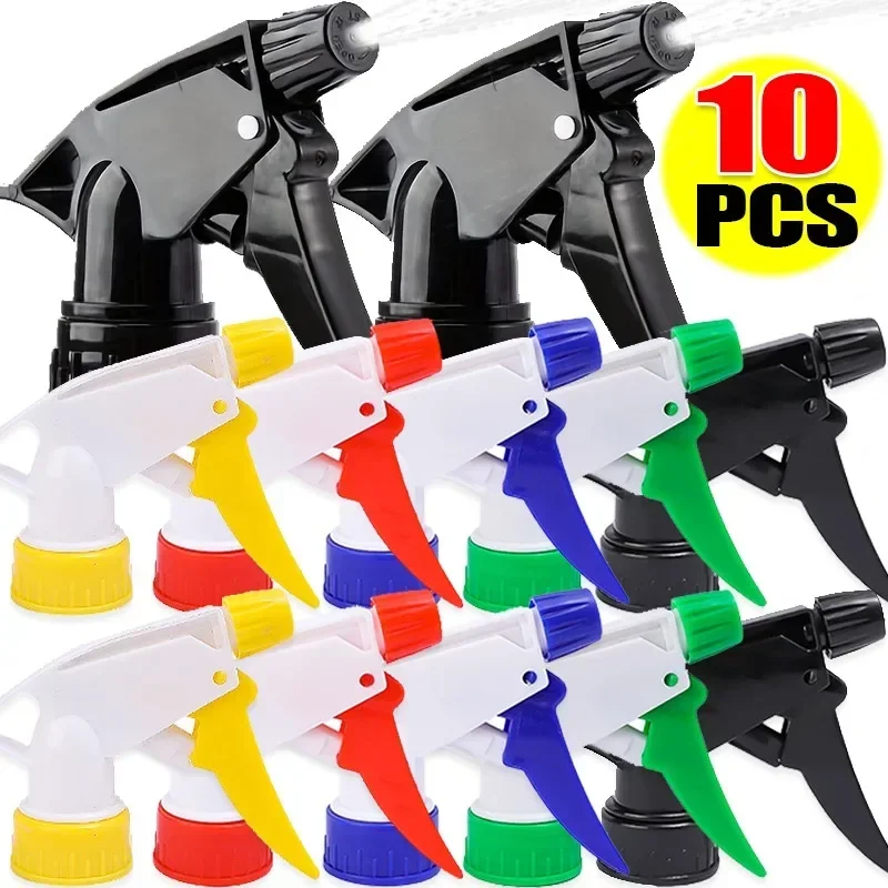 1-10Pcs Plastic Spray Bottle Manual Trigger Reusable Mist Stream Sprayer Tops Home Office Cleaning Garden Watering Accessories