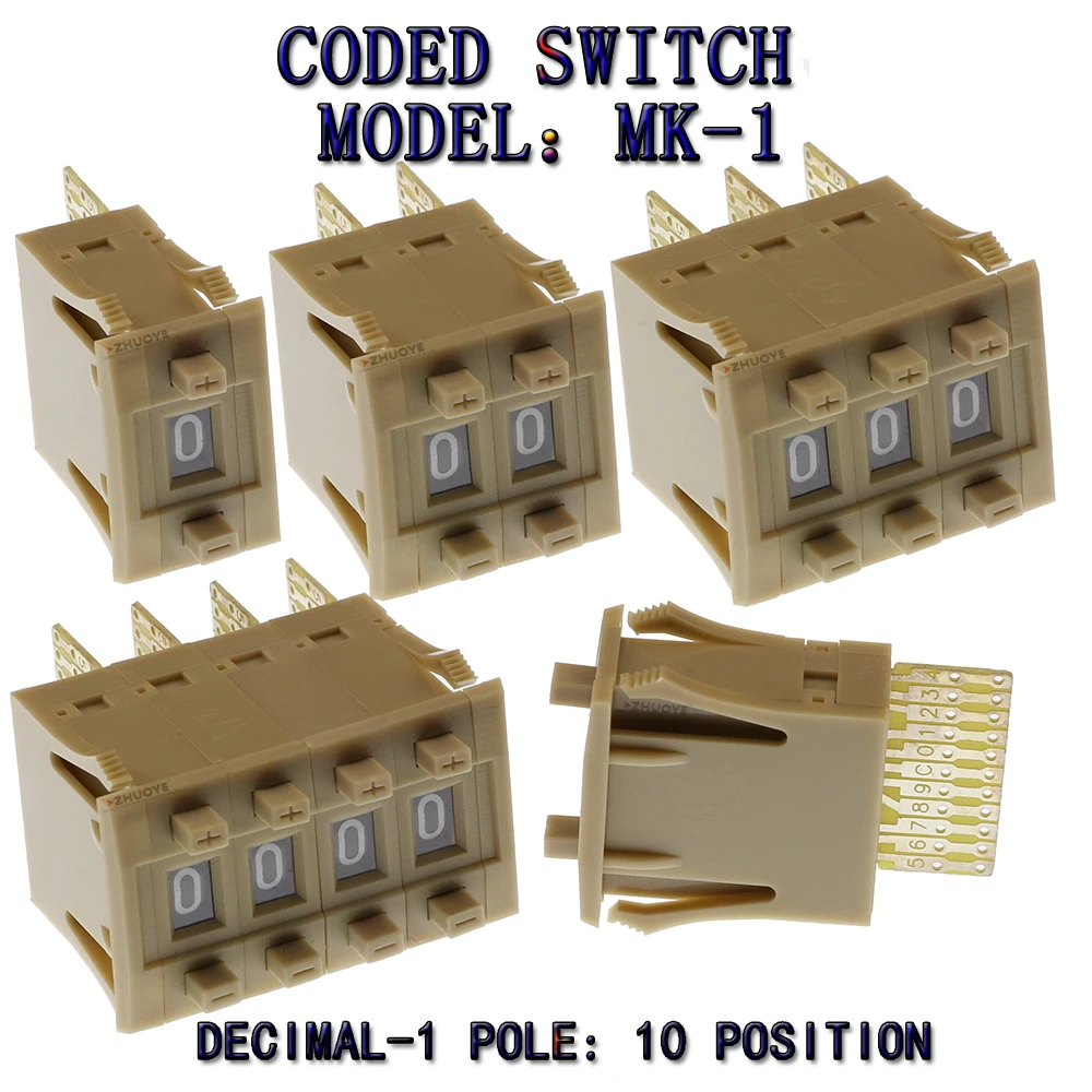 MK-1 BCD 0-9 coding switch 0-9 code toggle switch 1/2/3/4 digital 11 contacts